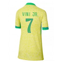 Brazília Vinicius Junior #7 Domáci Ženy futbalový dres Copa America 2024 Krátky Rukáv